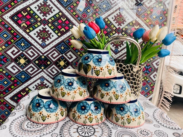 新疆包邮家用复古瓷碗餐具5英寸10个装奶茶碗米饭碗