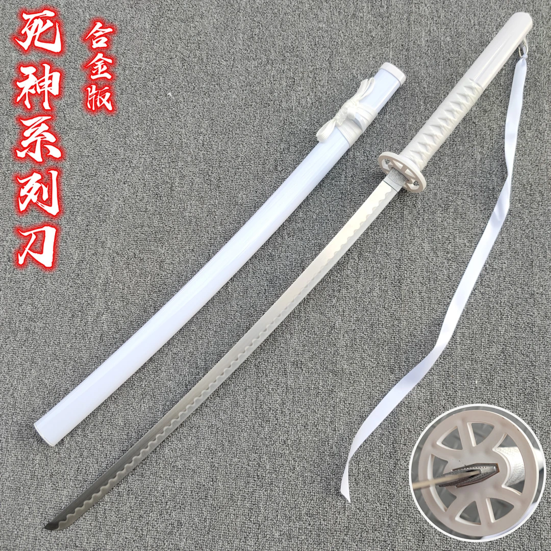 死神黑崎一护斩魂刀袖白雪天锁斩月新月木刀武士刃武器儿童玩具剑