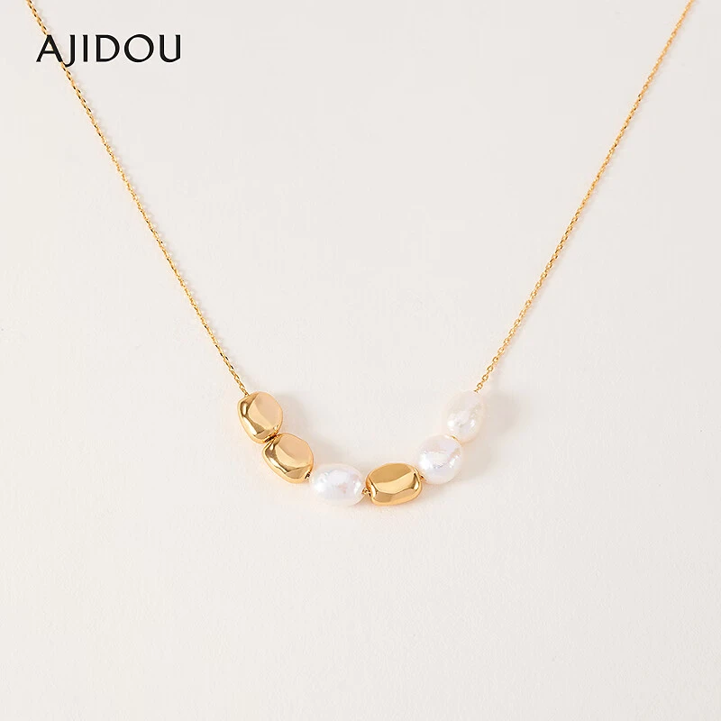 阿吉豆气质淡水珍珠项链锁骨链女款配饰首饰饰品潮流温婉