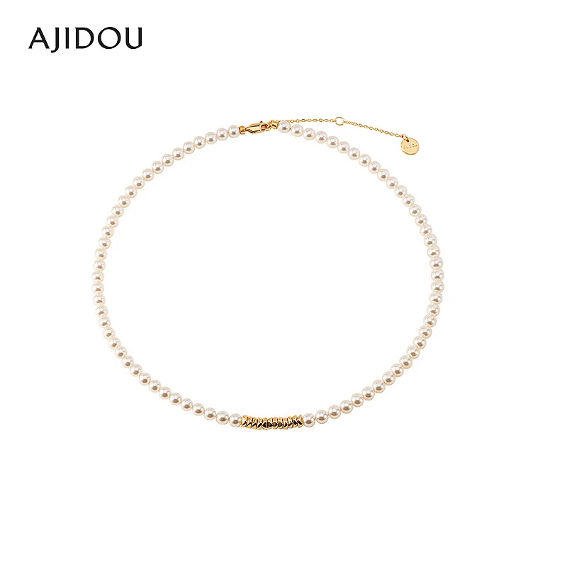 合金仿珍珠项链 阿吉豆气质珍珠项链锁骨链温婉优雅首饰