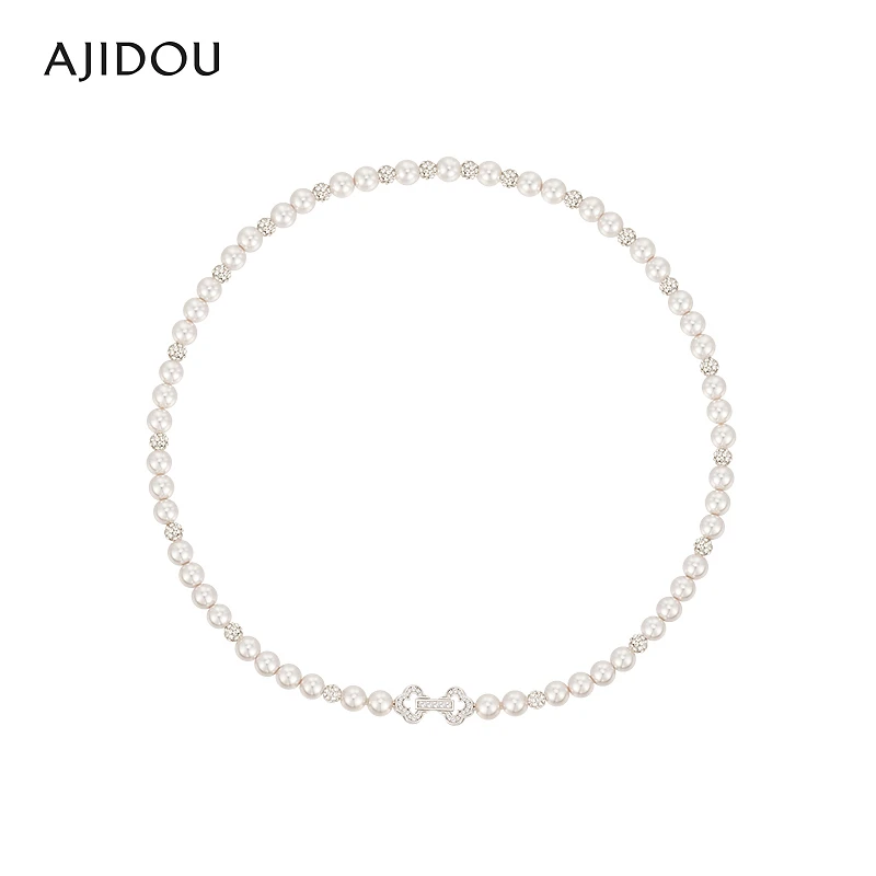 合金仿珍珠项链 AJIDOU阿吉豆珍珠项链女气质温婉闪耀颈链