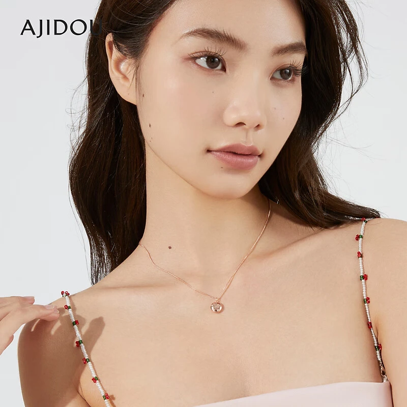 合金项链 AJIDOU阿吉豆优雅时尚闪耀锆石项链【ZY】