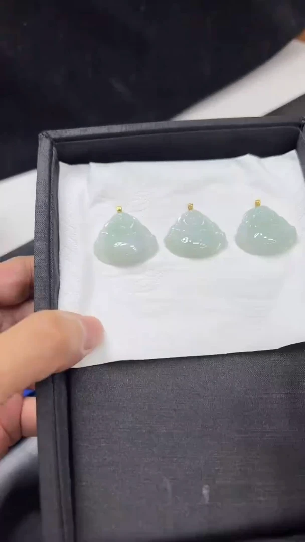 【闪购商品】翡翠佛公18K金镶嵌G012X1023022多样性单发