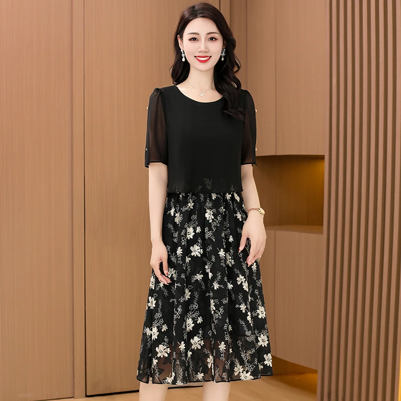 【连衣裙】CY1815优雅气质时尚百搭高端大气减龄休闲显瘦连衣裙