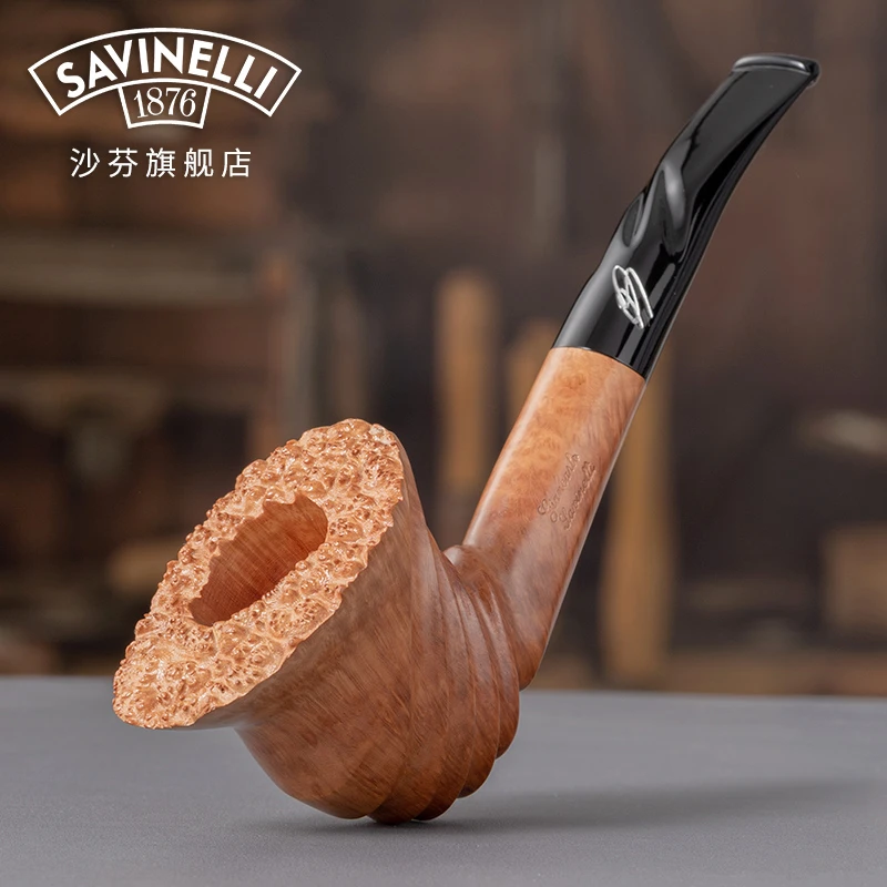 沙芬进口创意设计纯手工石楠木烟斗P110CR签字级限量大师烟斗