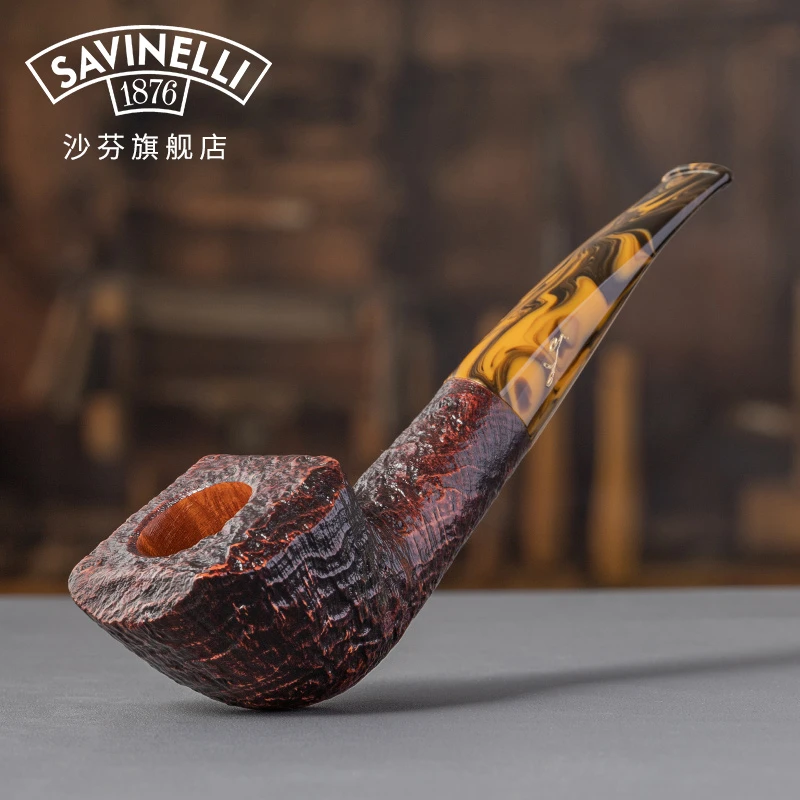 意大利沙芬限量纯手工石楠木烟斗P110S签字级喷砂面05号