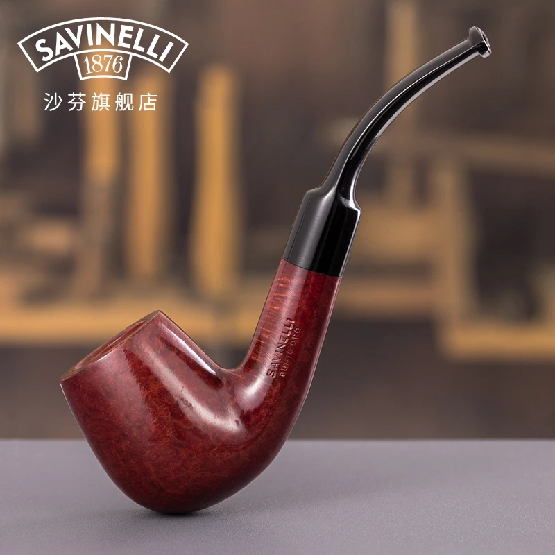 沙芬80年代珍藏一金点/点金手工男士烟斗P269石楠木603型6MM滤芯