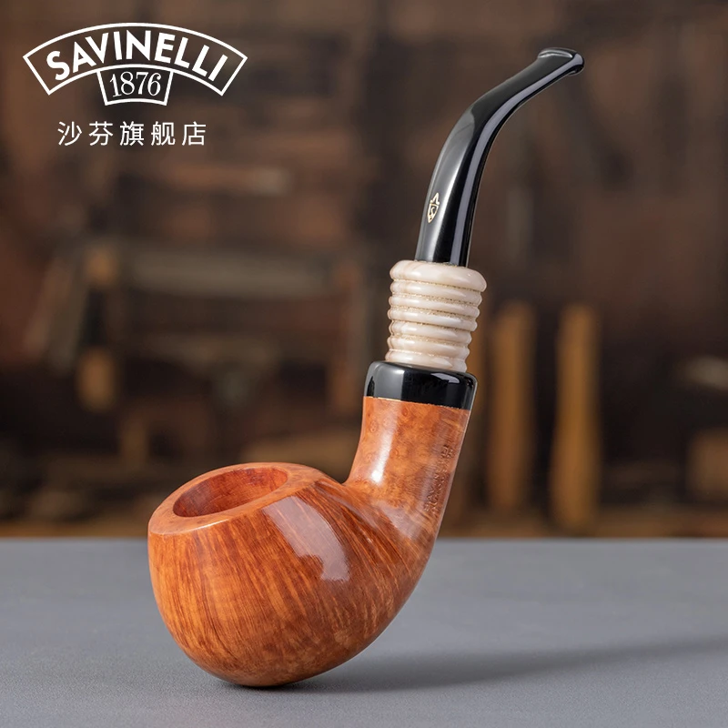 沙芬限量签字级A先生P110MRA光面纯手工石楠木烟斗礼盒装