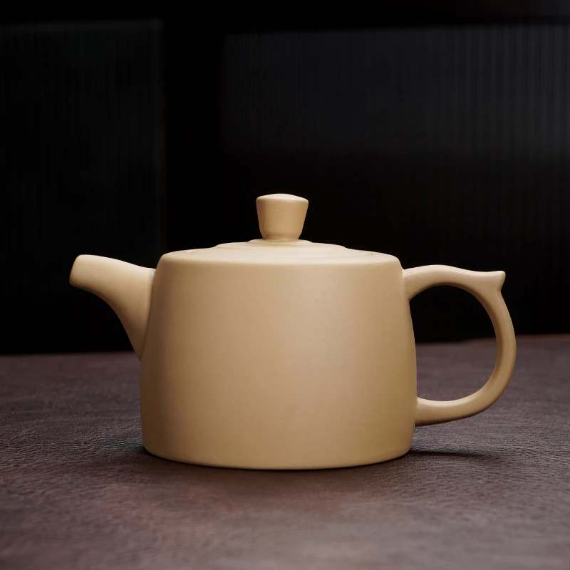黄段泥紫砂茶壶手工泡茶壶功夫茶具泡茶过滤家用办公大容量井栏壶