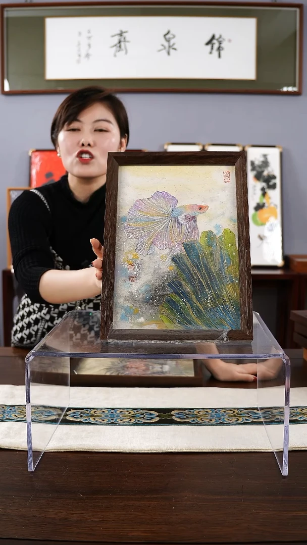 【闪购商品】绘画A4李敬之鱼国画摆台