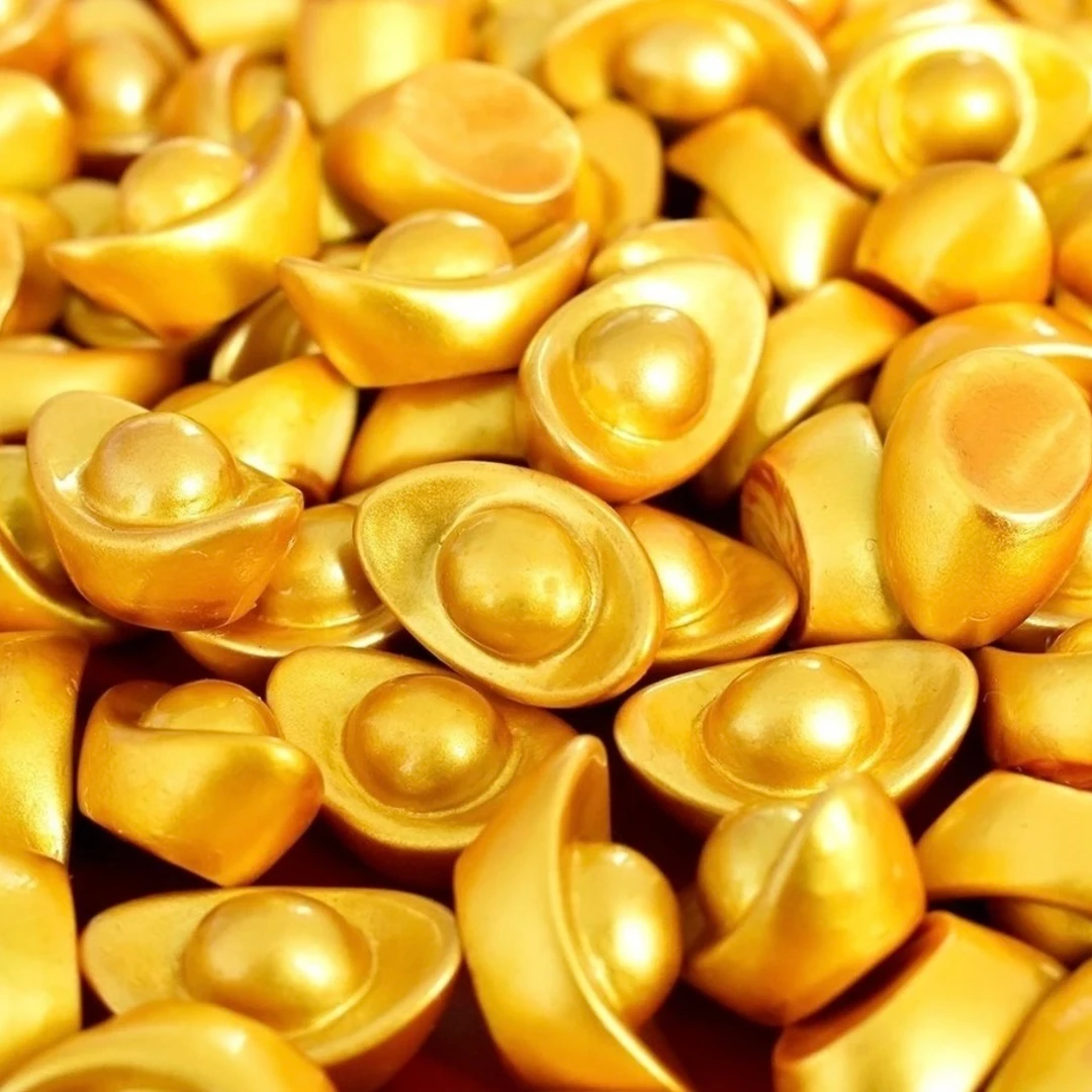 精品实心沙金小元宝防金元宝摆件聚宝盆米缸填充物创意装饰品礼品