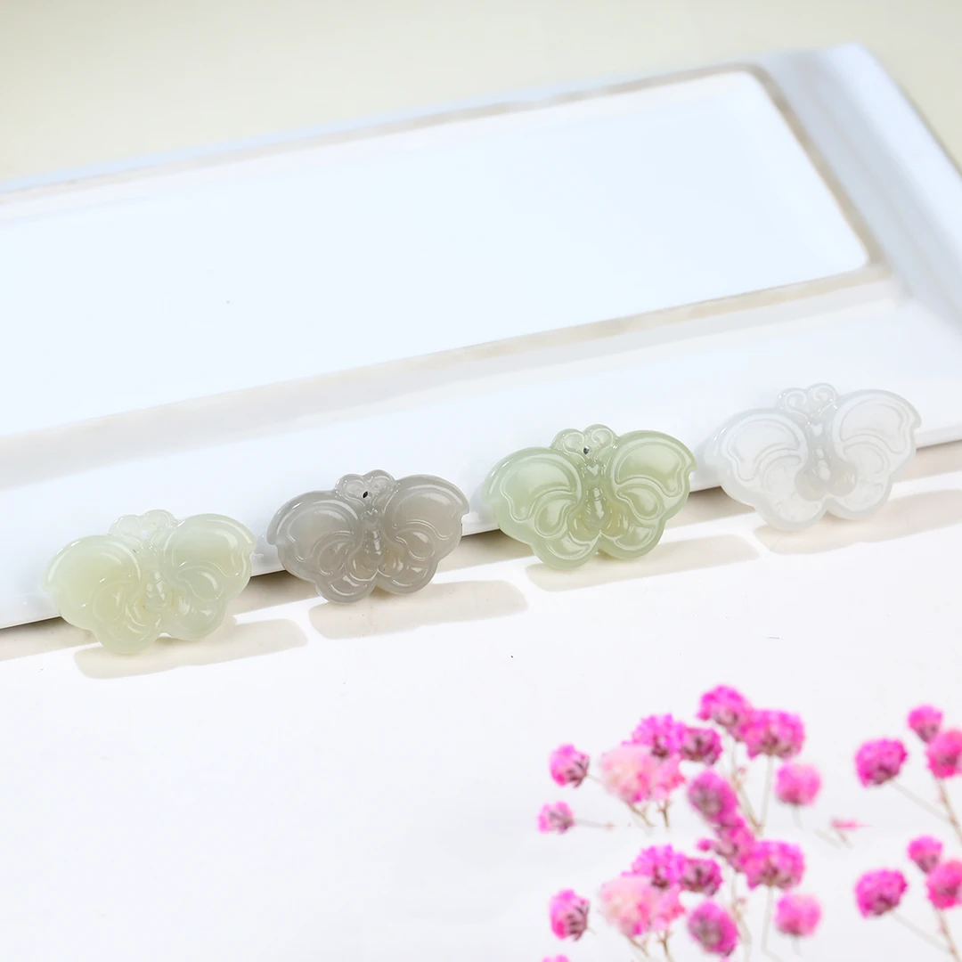 【麦子家族618大促】天然和田玉挂件蝴蝶女多样性发1PDZ305