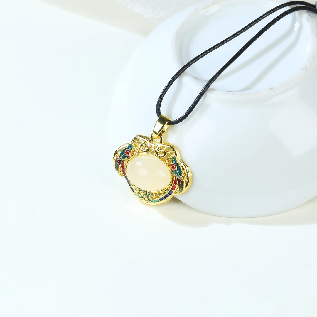 【麦子家族618大促】天然和田玉挂件吊坠祥云锁挂坠百搭TF079