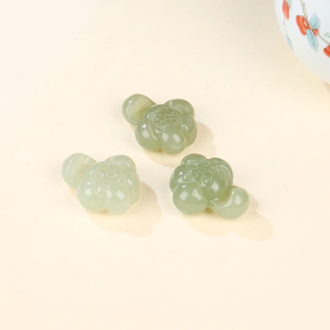 【麦子家族618大促】天然和田玉花朵吊坠多样性发1 BDZ356