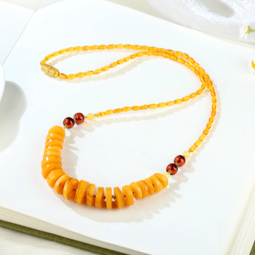 【麦子家族618大促】天然琥珀蜜蜡颈饰高品质佩戴FSC07