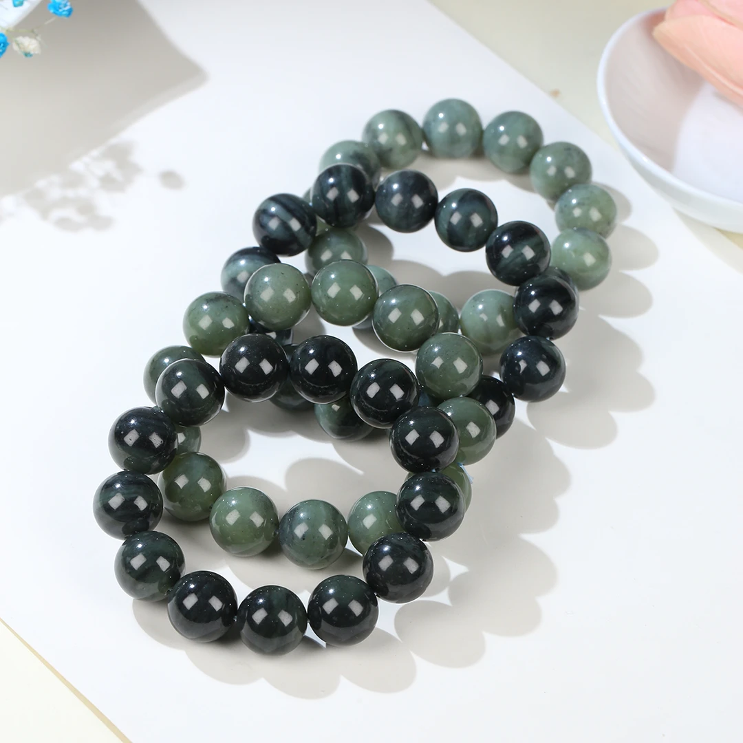 HW【麦子家族母亲节】天然和田玉手串15-16圆珠多样性发1 SC596-1