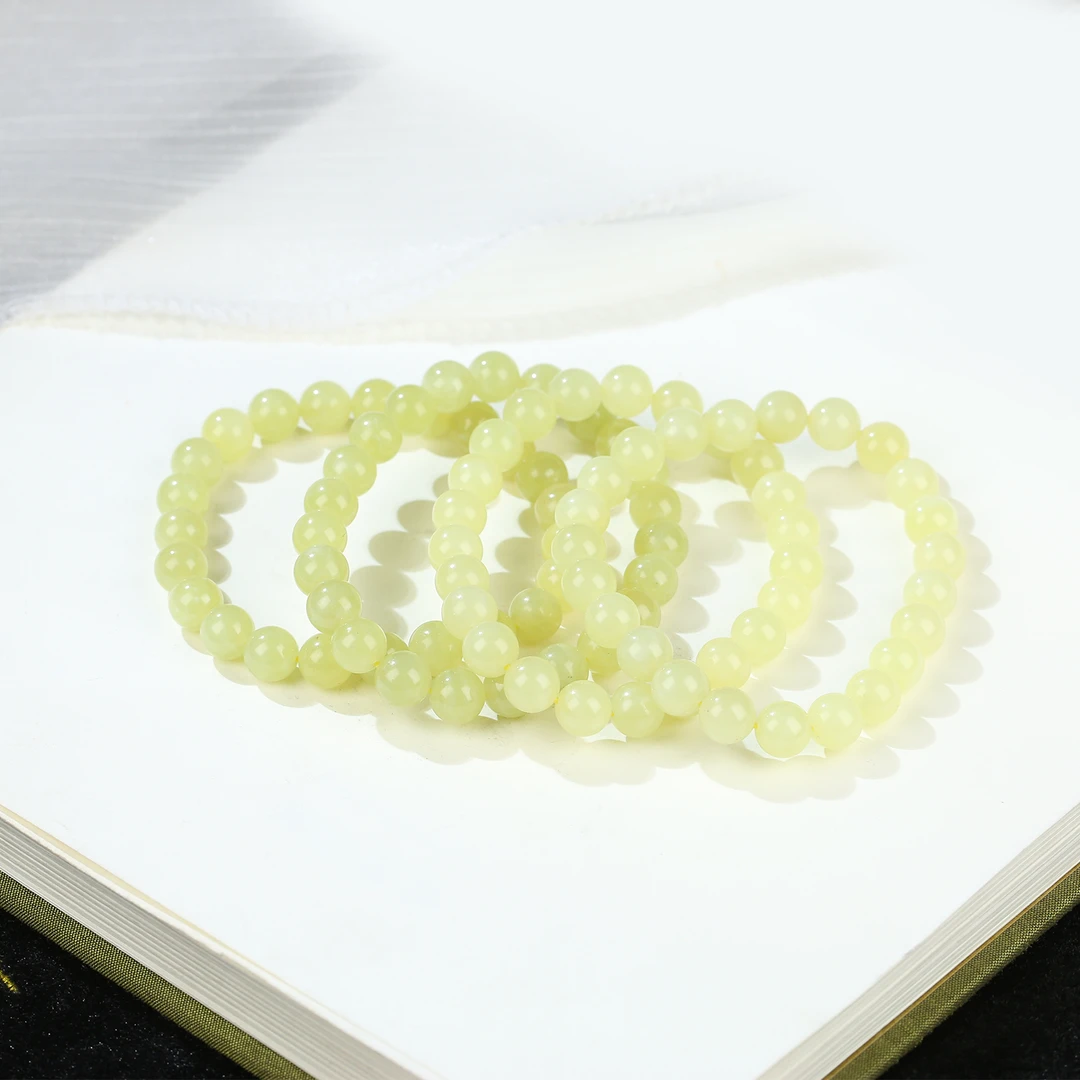 HW【麦子家族母亲节】天然和田玉手串7-8圆珠百搭多样性发1 SC585