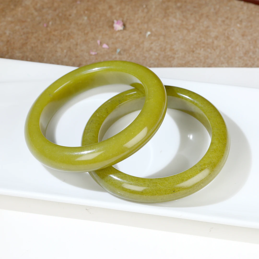 【麦子家族五一大促】天然岫玉手镯女玉镯子多样性发1 SZF4-