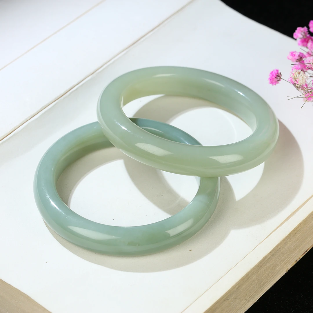 HW【麦子家族618大促】天然和田玉手镯玉镯子女多样性发1 SZY6-