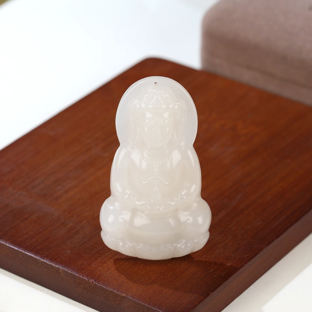 【麦子家族618大促】天然和田玉挂件吊坠观音百搭礼物多样性发1