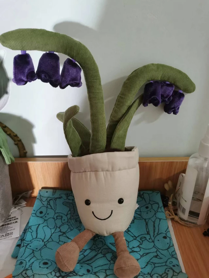 JELLY*CA趣味蓝铃花玩偶绿植盆栽毛绒玩具仿真花束公仔礼物24cm