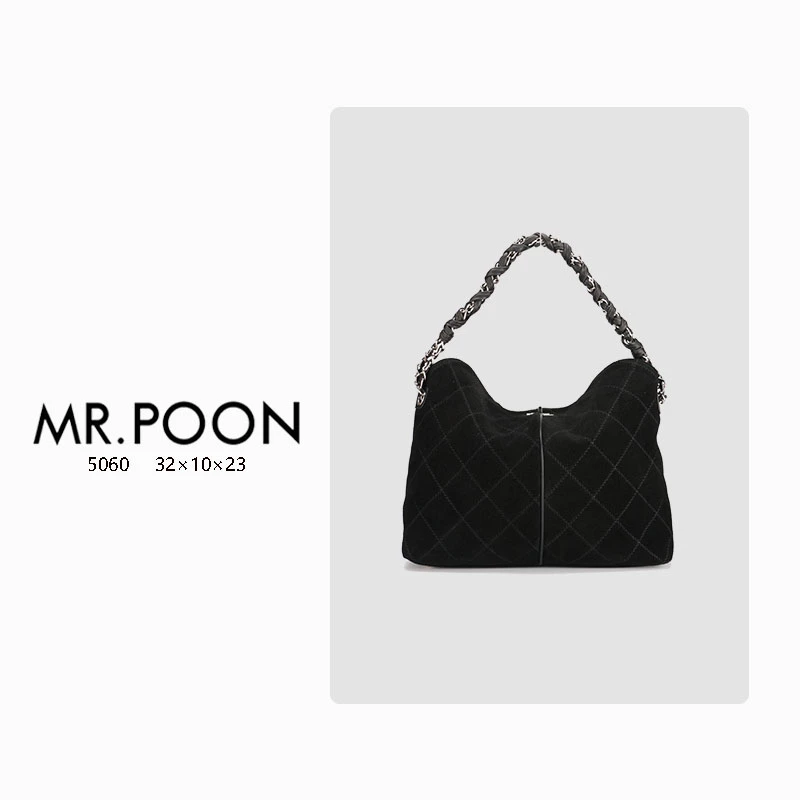 Mr.Poon/潘先生秋冬新款小香风手提包菱格链条包轻奢单肩包