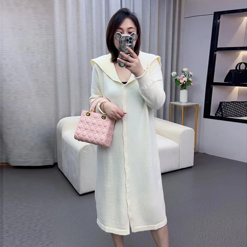 【红袖雨】新款大码女装遮肉显瘦时尚毛织连衣裙ZE1522410813