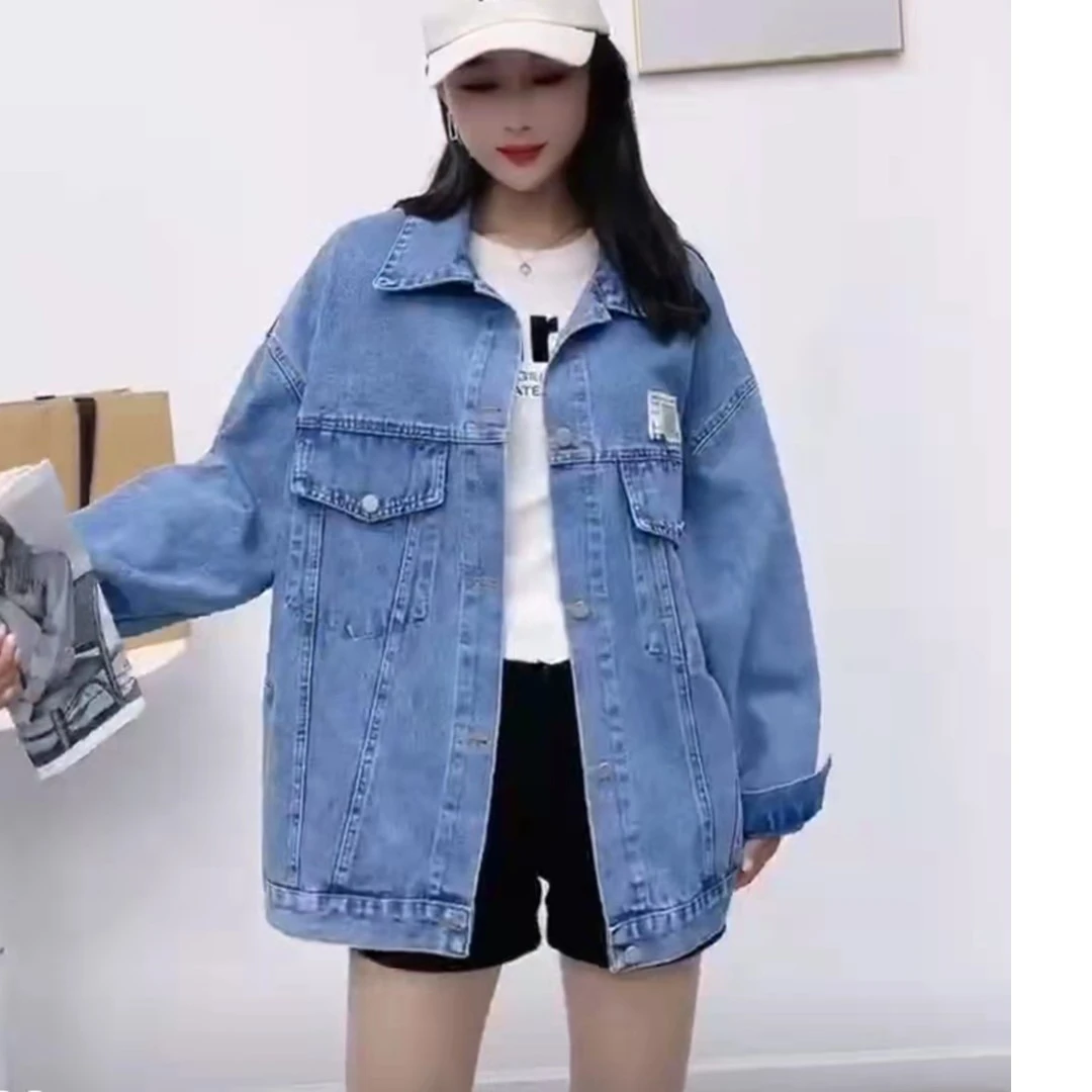 【男均码170斤】新款春季韩版宽松复古港味牛仔外套【923款】