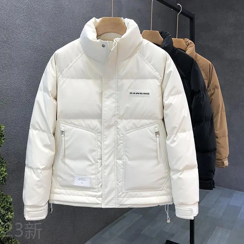 新款羽绒服男高品质短款立领白鸭绒保暖外套韩版潮流修身冬羽绒服