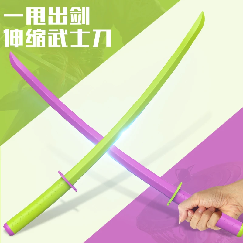 新款热门解压小玩具帅气创意伸缩武士刀3d打印剑伸缩手玩把件清仓