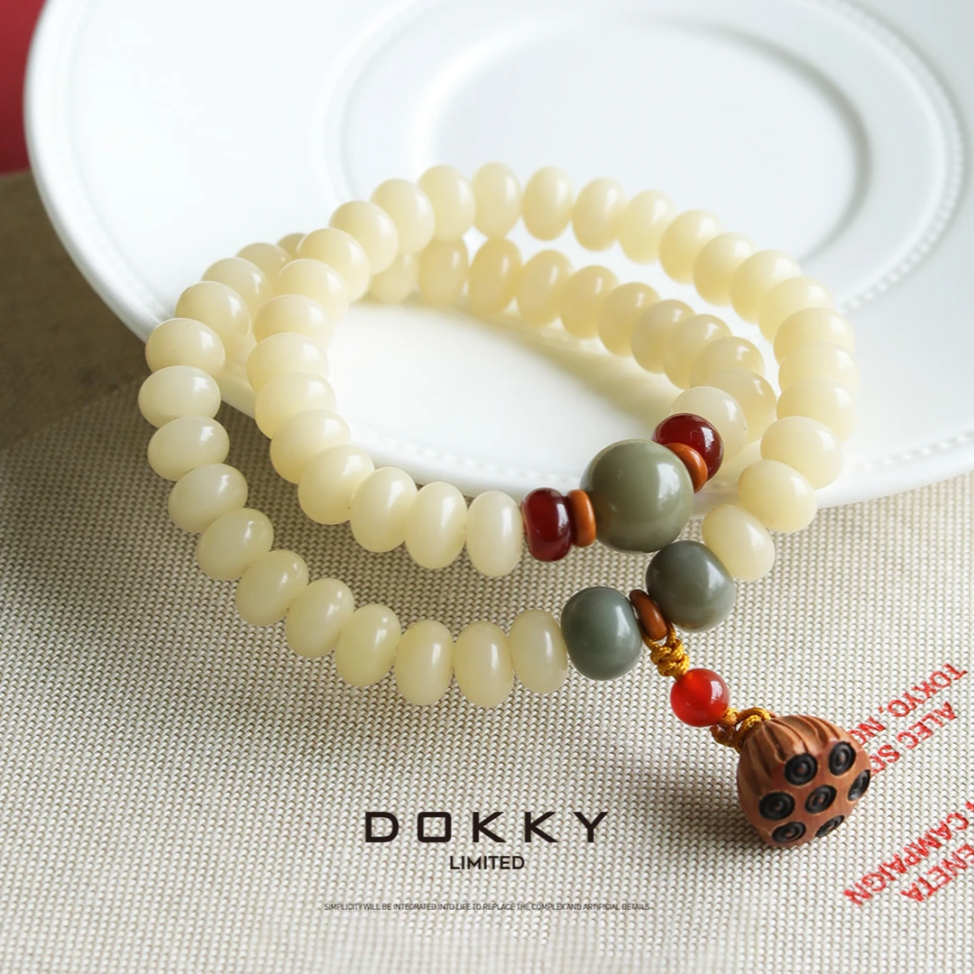 【好运莲莲】DOKKY天然红玛瑙.菩提.枣木莲蓬|净心双层文玩手链
