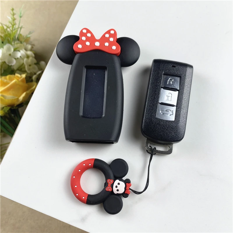 三菱欧蓝德钥匙套劲炫ASX帕杰罗劲畅奕歌汽车蝴蝶结壳卡通可爱女