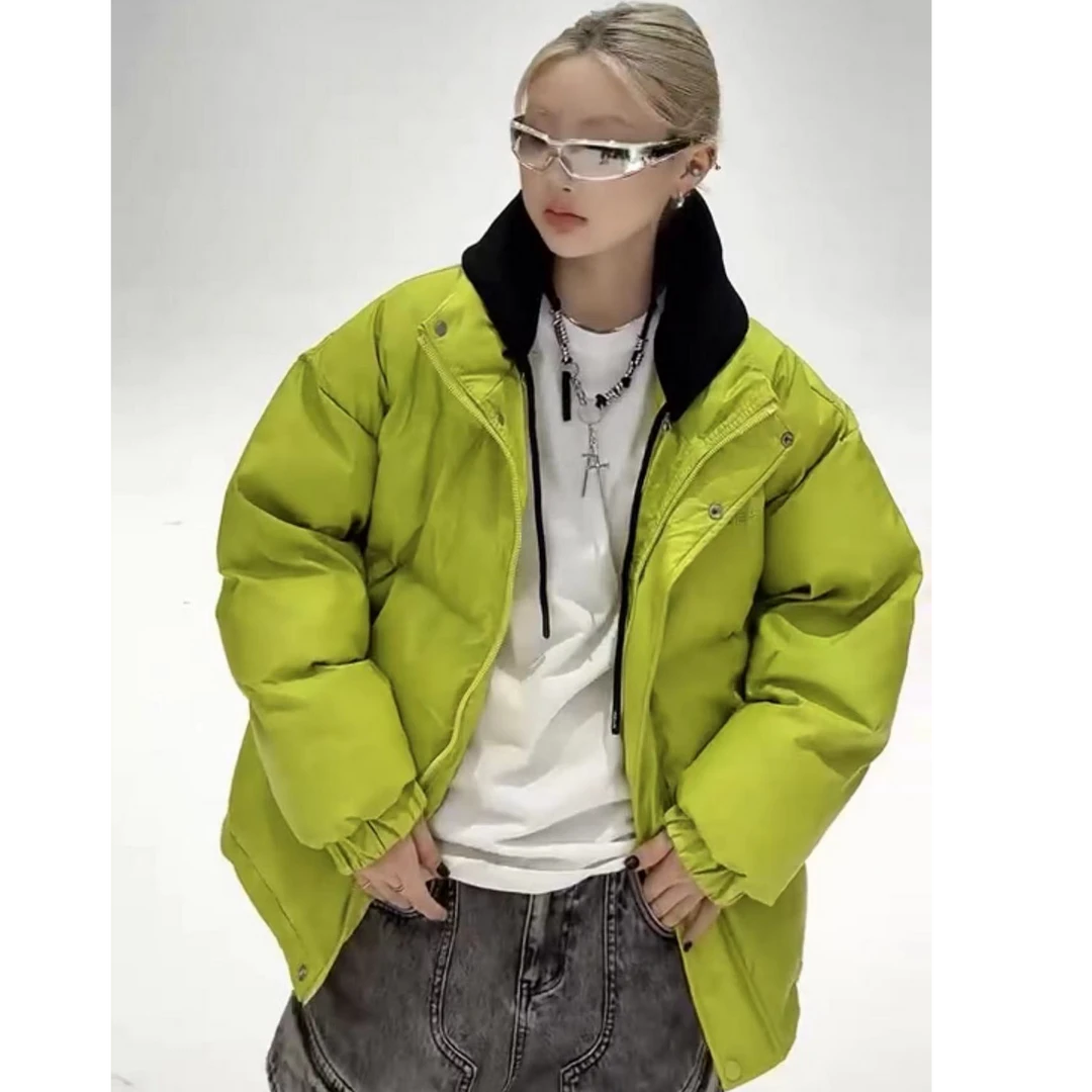 【辉哥】99807-潮牌短款时尚韩版加厚保暖防寒服连帽休闲外套