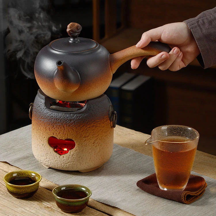 粗陶炭炉烤茶套装户外家用全套围炉煮茶茶壶烧烤炉烤奶茶炉子碳炉
