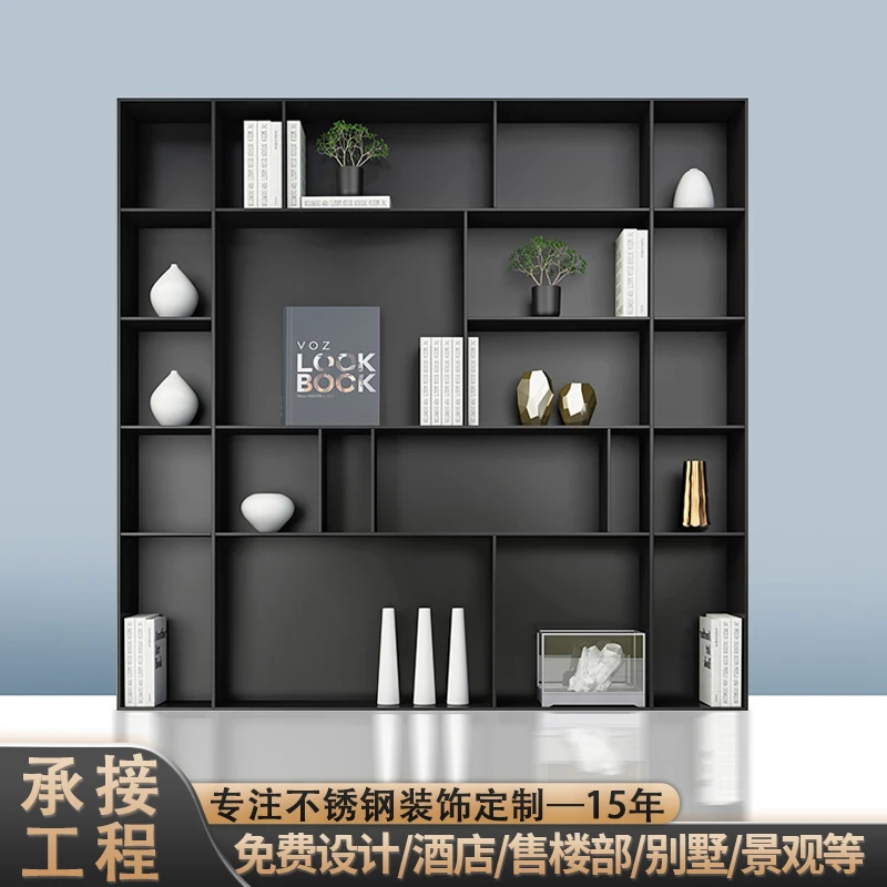 不锈钢酒柜定制恒温不锈钢酒柜厂家餐厅红酒架工艺装饰柜加工轻奢