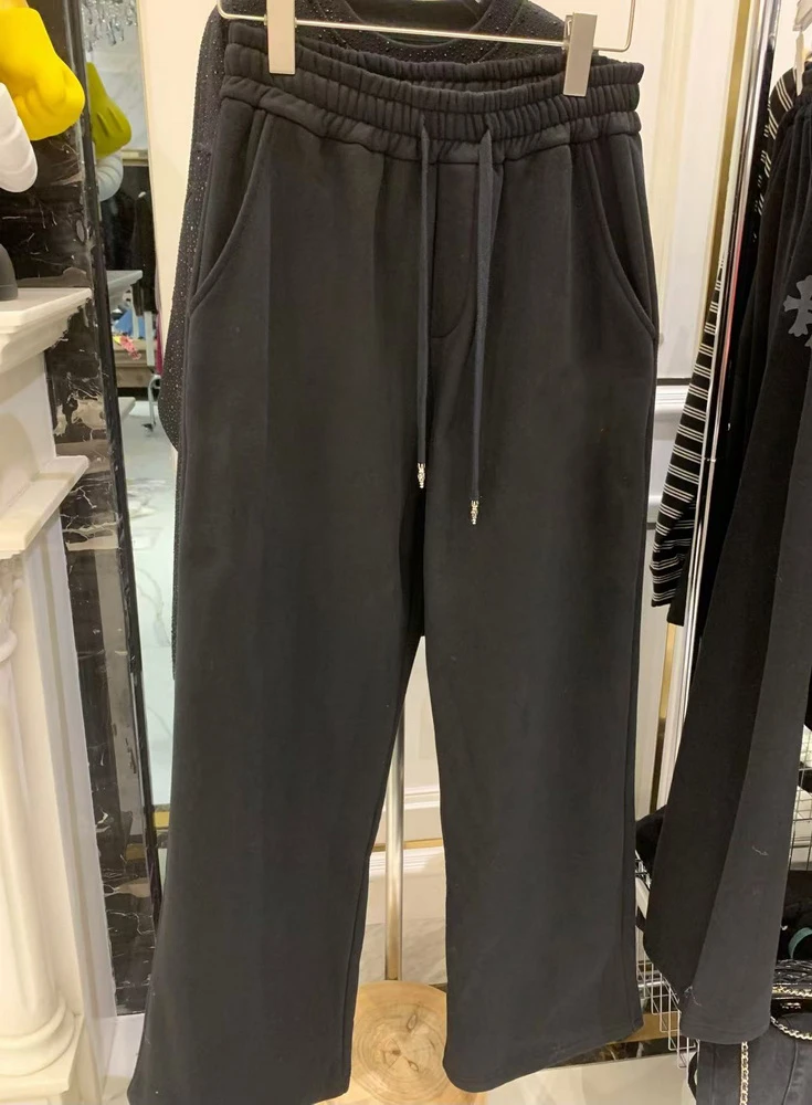 包哥-大版【353黑色裤子可乐心圆形】休闲裤