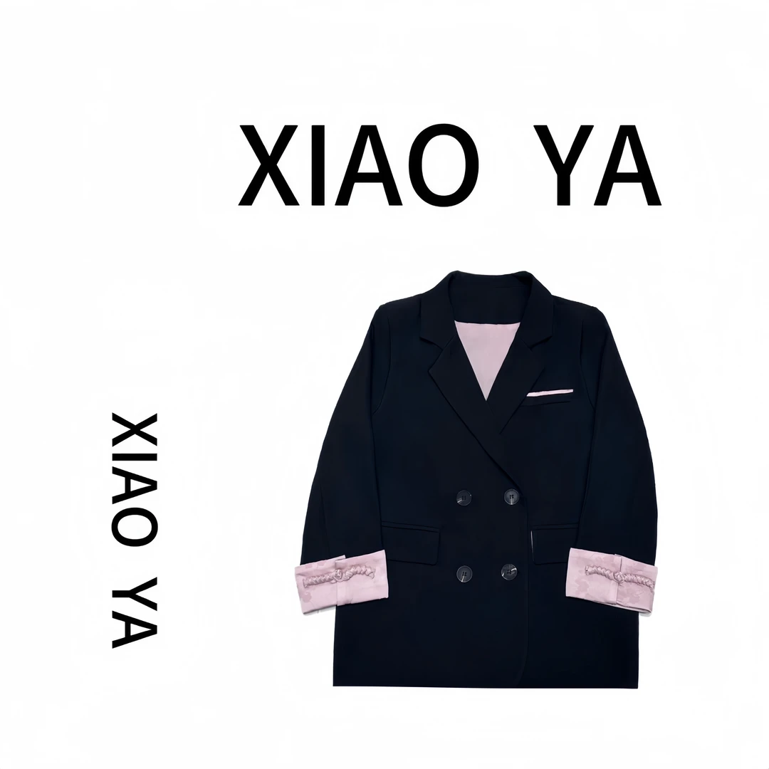 8827春夏气质百搭轻国风袖口盘扣西装外套