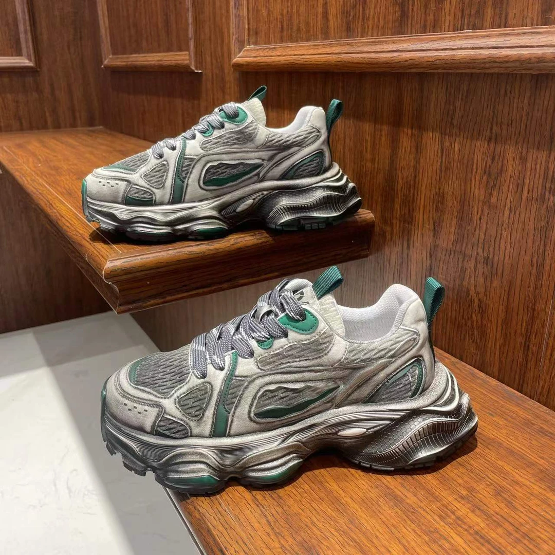 2024男鞋秋季春季厚底增高老爹鞋时尚百搭潮鞋潮流运动低帮男士鞋