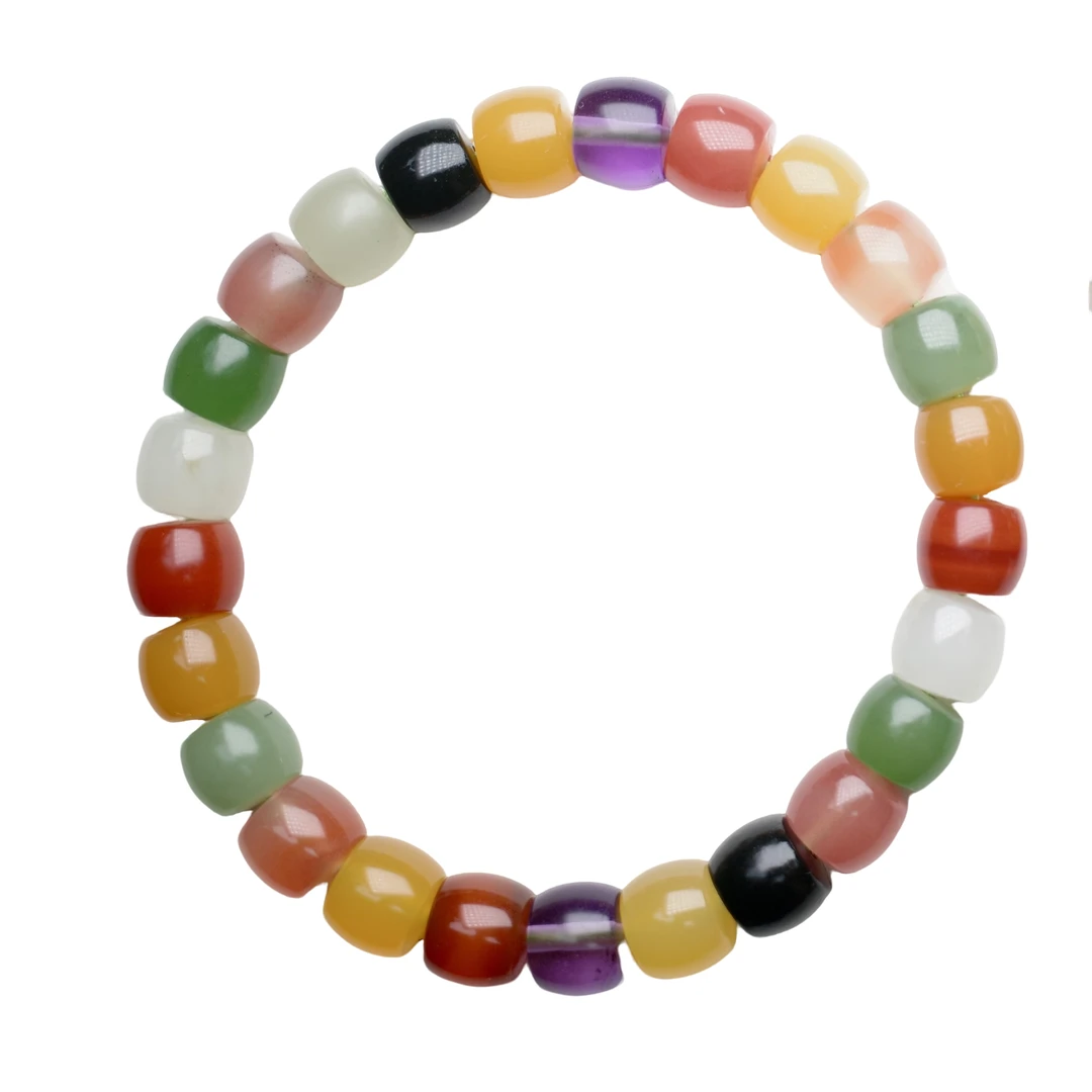 和田玉多巴胺直切87多宝手串