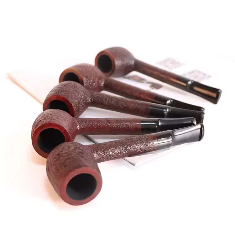 意大利进口实木石楠木烟斗经典喷砂撞球式 便携男士专用