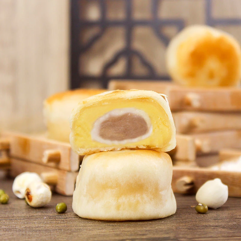 无蔗糖现发】芋相莲饼福建特产戴哥莲子银耳饼糕点绿豆饼冰皮零食