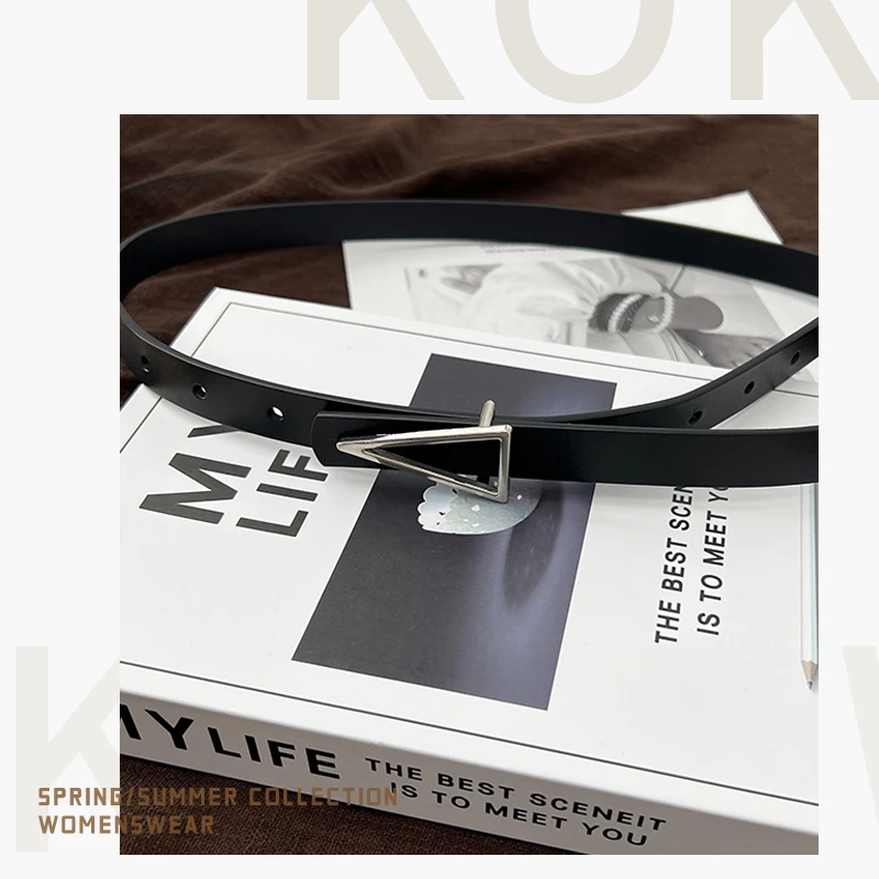 KOKO WANG三角扣简约高级时尚百搭腰带012444G31S02