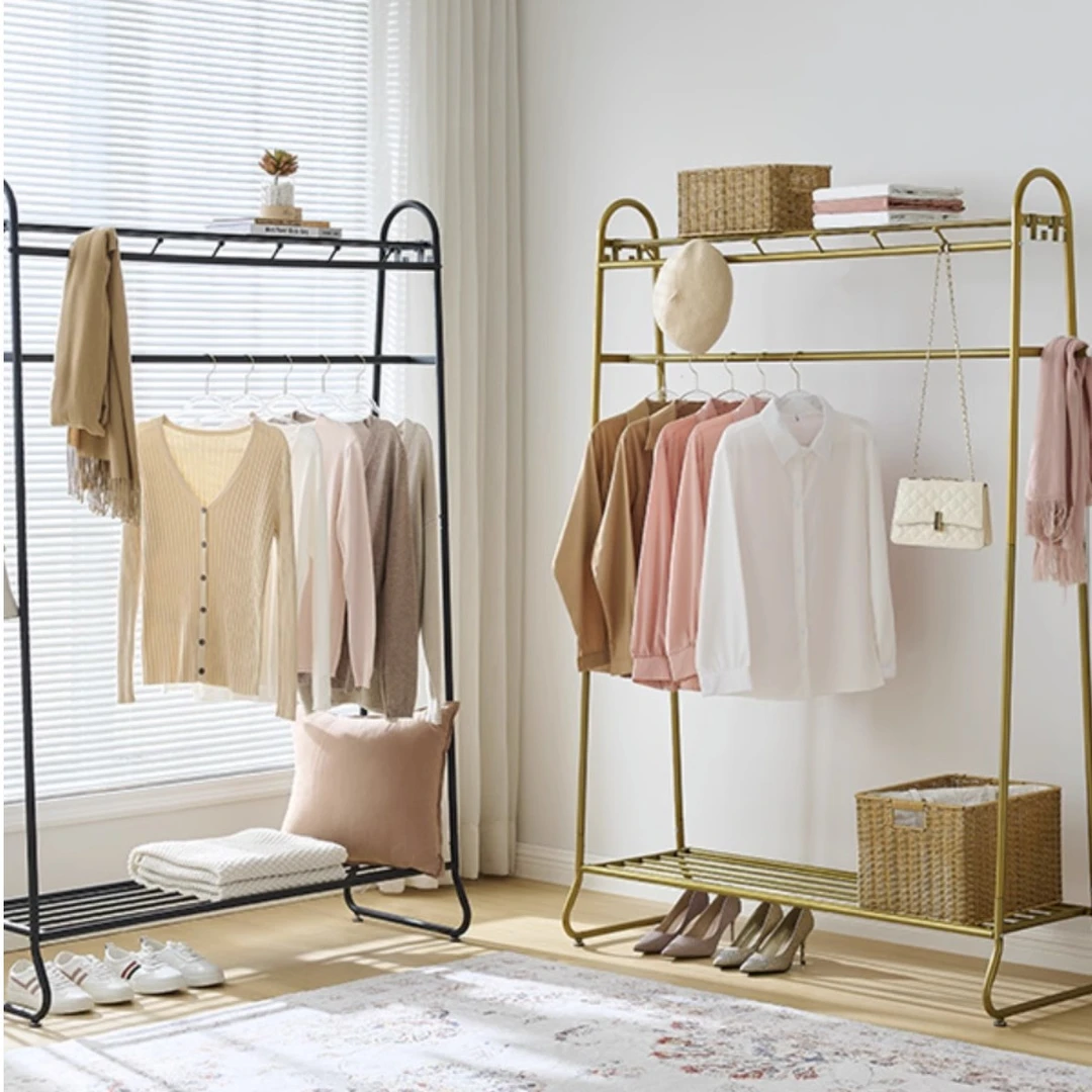 卧室多功能挂衣架家用网红落地房间挂衣服的架子不占地轻奢衣帽架