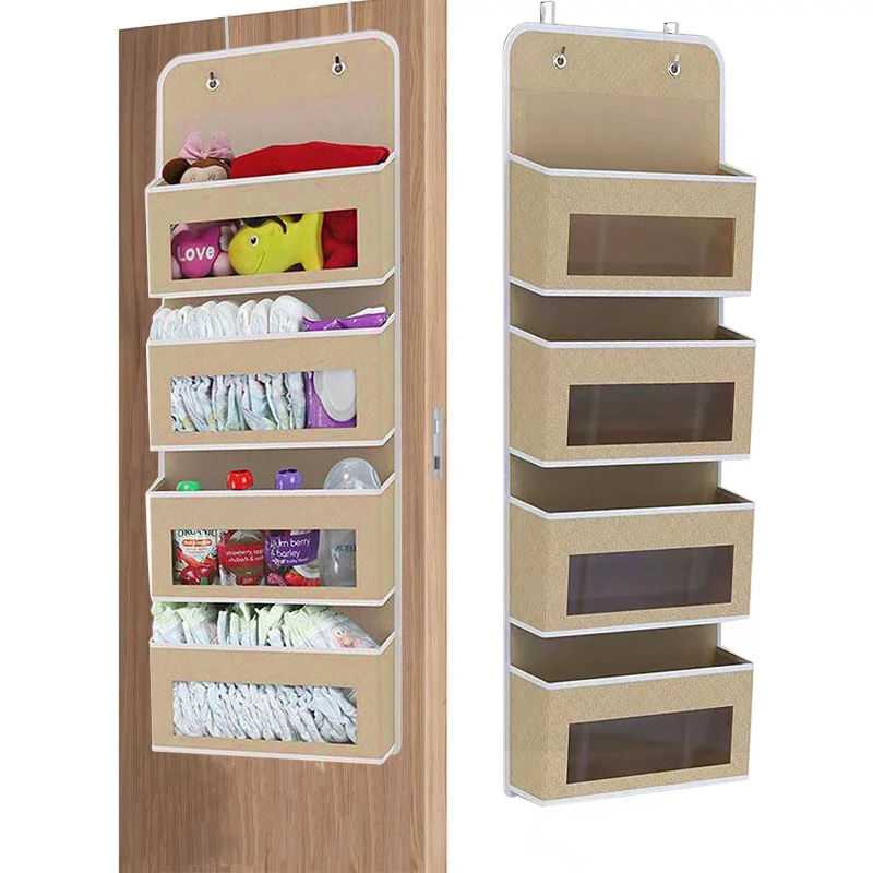 门后衣服收纳挂袋宿舍墙壁悬挂置物兜卫生间壁挂神器尿不湿整理架
