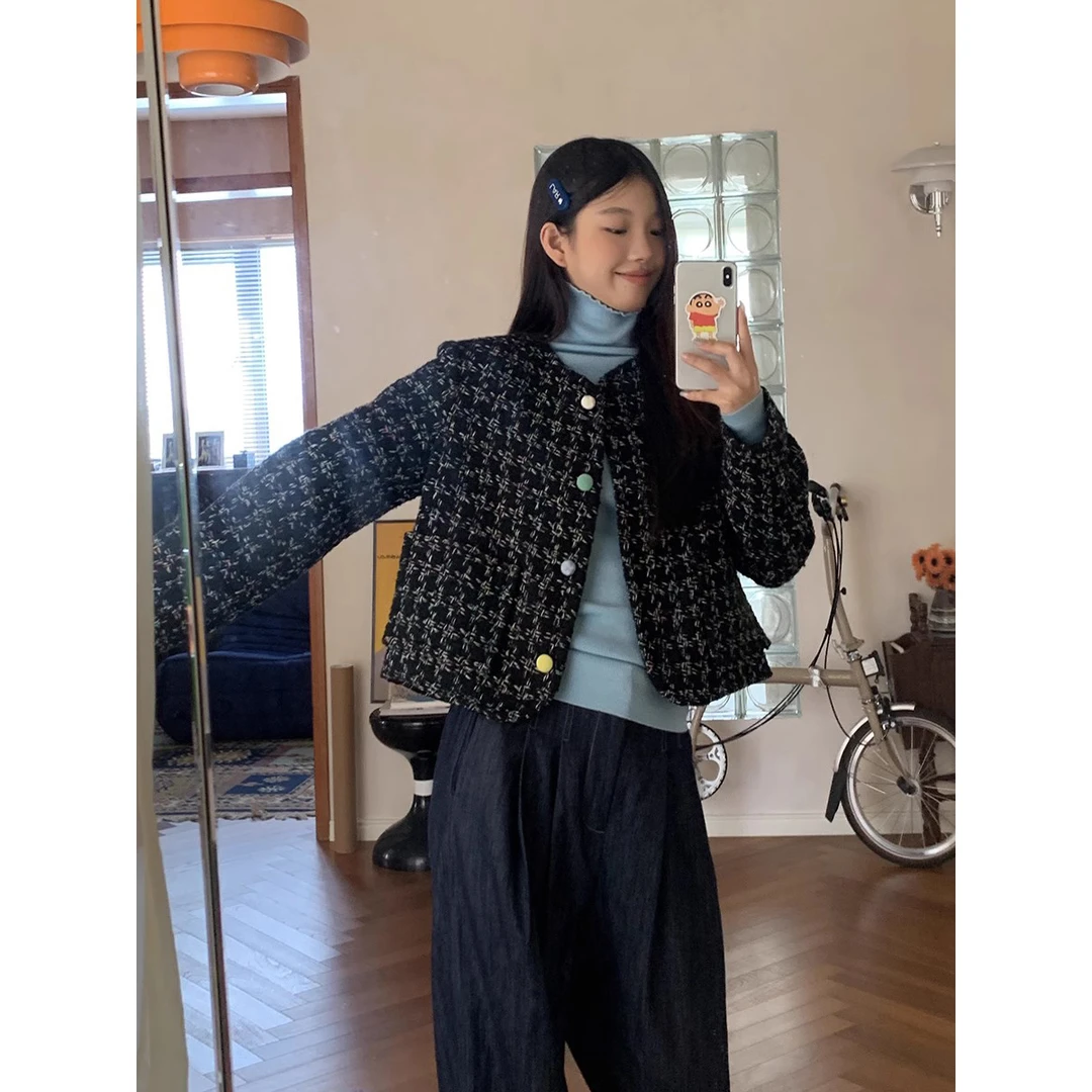 【清仓】小香风春秋气质小个子短款复古法式秋季短外套83135#