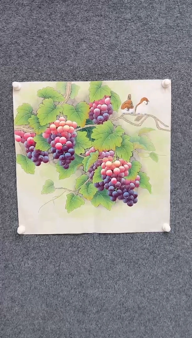 【闪购商品】绘画12.25-802HCX68斗方葡萄60