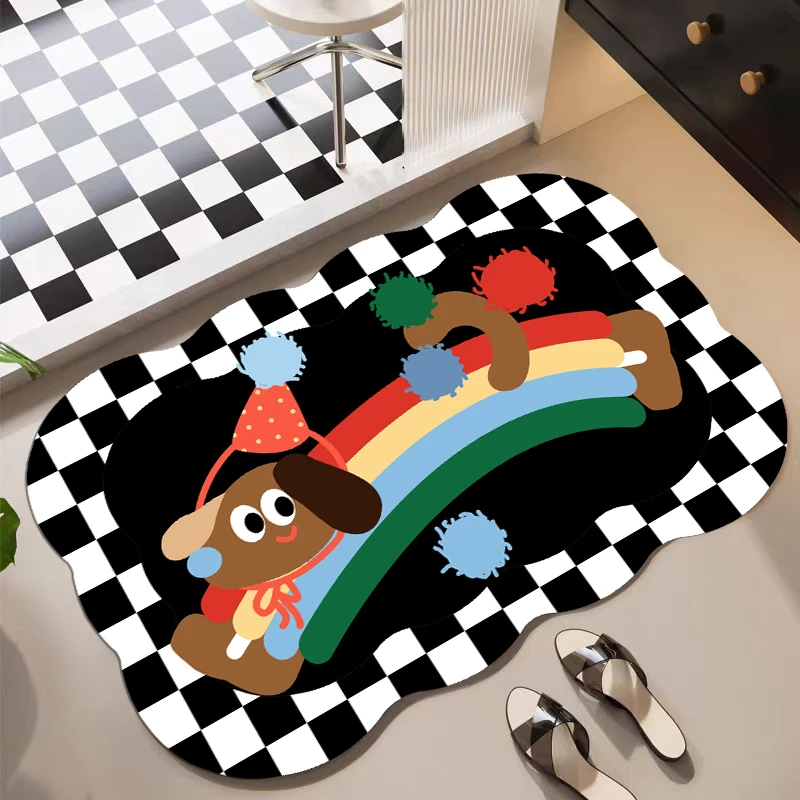 彩虹系列家用脚垫浴室地垫卫生间吸水防滑垫子