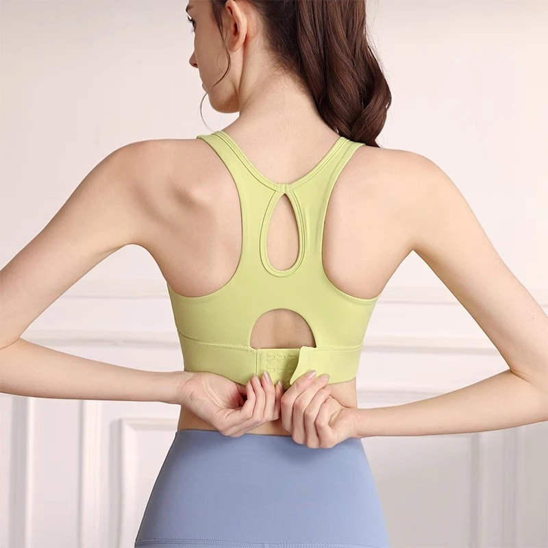 运动内衣女高强度防震跑步运动文胸美背瑜伽健身背心带胸垫透气