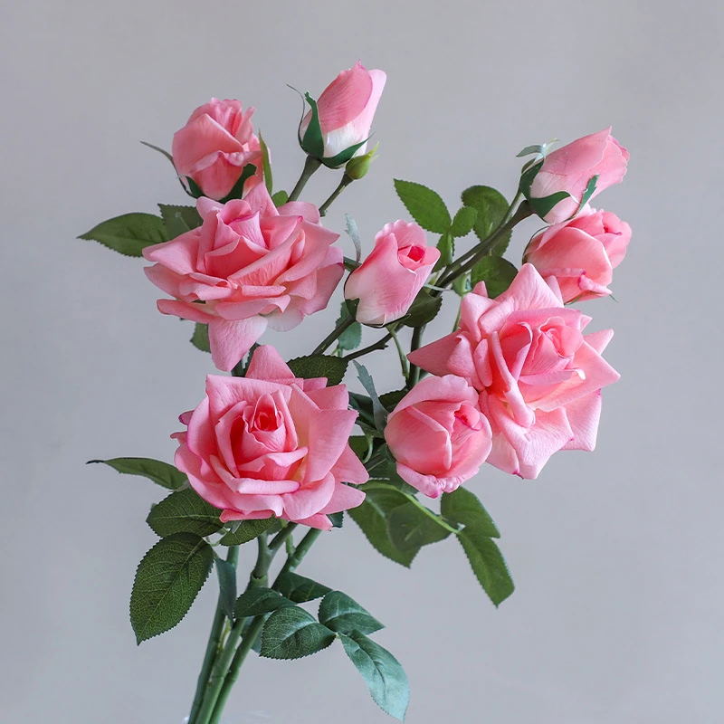手感保湿仿真芙蓉玫瑰花家居酒店婚礼情人节玫瑰花墙装饰逼真假花