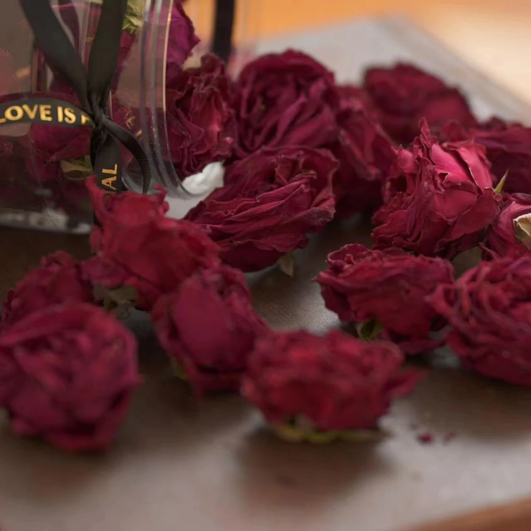 云南墨红玫瑰花冠茶大朵干玫瑰花30克